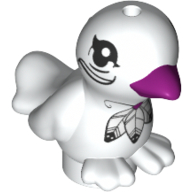 Visuel indicatif Rebrickable de Animal, oiseau, deux pieds avec bec magenta et plumes motif imprimé (Animal, Bird, Two Feet with Magenta Beak and Feathers Print)