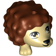 Visuel indicatif Rebrickable de Animal, hérisson avec des épines brun rougeâtre motif imprimé (Animal, Hedgehog with Reddish Brown Spines Print)