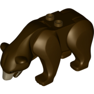 Visuel indicatif Rebrickable de Animal, ours avec 2 tenons au dos et motif imprimé museau beige foncé (Animal, Bear with 2 Studs on Back and Dark Tan Muzzle Print)