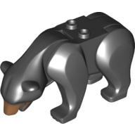 Visuel indicatif Rebrickable de Animal, Ours avec 2 tenons sur le dos et nougat moyen Museau motif imprimé (Animal, Bear with 2 Studs on Back and Medium Nougat Muzzle Print)