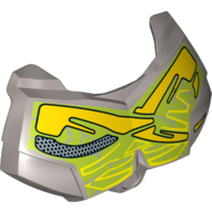 Visuel indicatif Rebrickable de Grande couverture de poitrine de figurine, petit armure avec motif imprimé vert et jaune (Large Figure Chest Cover, Armour Small with Green and Yellow Print)