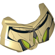 Visuel indicatif Rebrickable de Couverture de poitrine grande figurine, armure petite avec robe sur motif imprimé cercle de vert citron (Large Figure Chest Cover, Armour Small with Robe over Lime Circle Print)