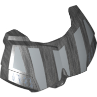 Visuel indicatif Rebrickable de Couverture de poitrine de grande figurine, Armure petite avec des rayures gris clair (Dark Vador) motif imprimé (Large Figure Chest Cover, Armour Small with Light Bluish Gray Stripes (Darth Vader) Print)