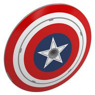 Visuel indicatif Rebrickable de Plat 9 x 9 inversé avec trou d'connecteur avec motif imprimé bouclier Captain America (Dish 9 x 9 Inverted with Pin Hole with Captain America Shield Print)