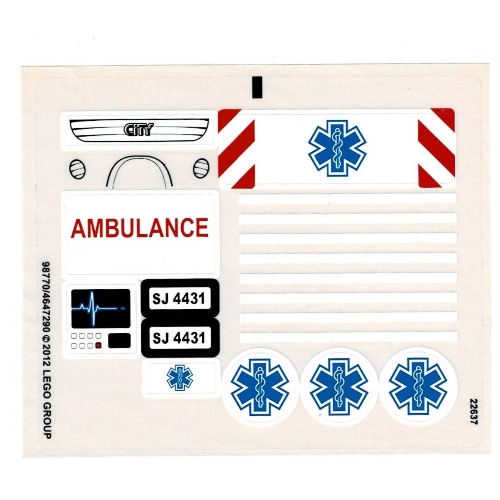Visuel indicatif Rebrickable de Feuille d’autocollants pour le set 4431-1 (Sticker Sheet for Set 4431-1)