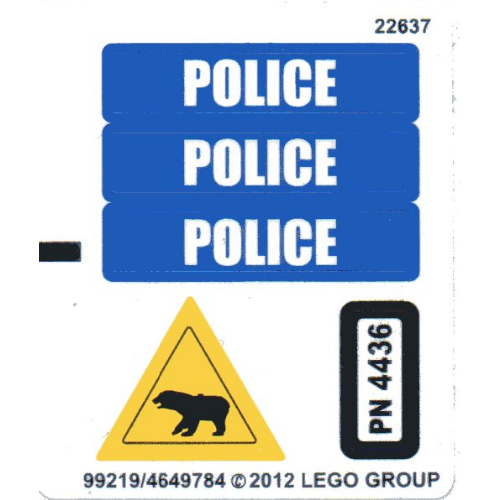 Visuel indicatif Rebrickable de Feuille d’autocollants pour le set 4436-1 (Sticker Sheet for Set 4436-1)
