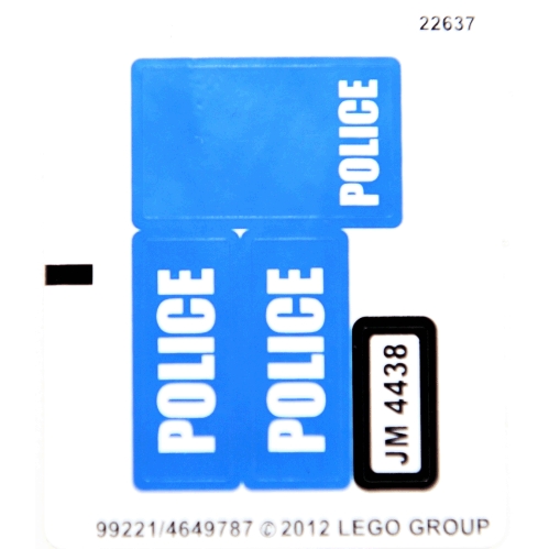 Visuel indicatif Rebrickable de Feuille d’autocollants pour le set 4438-1 (Sticker Sheet for Set 4438-1)