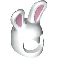 Costume / masque, oreilles de lapin / lapin avec des oreillettes rose vif imprimé (Costume / Mask, Rabbit / Bunny Ears with Bright Pink Auricles Print)