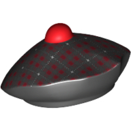 Chapeau écossais tam o'shanter avec motif imprimé de tartan rouge et blanc (Hat Scottish Tam o'Shanter with Red and White Tartan Print)