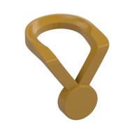 Ruban de nuque minifigurine avec médaille d'or, cercle blanc avec 'LIT' (Minifig Neckwear Ribbon with Medal Gold, White circle with 'LIT')