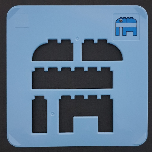 Visuel indicatif Rebrickable de Tapis de jeu Duplo, modèle de tri - éléphant (Duplo Playmat, Sorting Template - Elephant)