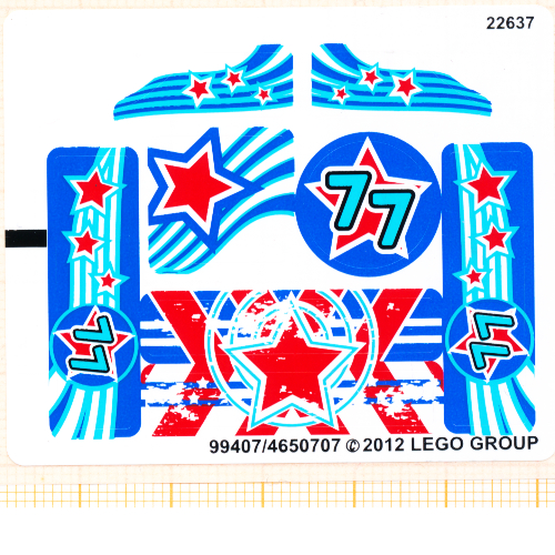 Visuel indicatif Rebrickable de Feuille d’autocollants pour le set 9094-1 (Sticker Sheet for Set 9094-1)