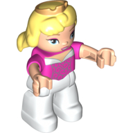 Visuel indicatif Rebrickable de Figurine Duplo longs cheveux ondulés, couronne, sommeil beauté (Duplo Figure Long Wavy Hair, Crown, Sleeping Beauty)