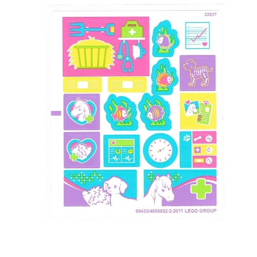 Visuel indicatif Rebrickable de Feuille d’autocollants pour le set 3188-1 (Sticker Sheet for Set 3188-1)