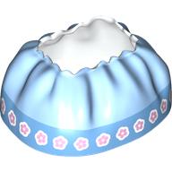 Visuel indicatif Rebrickable de Duplo Jupe Satin avec bord Azur foncé, motif imprimé Fleur de lavande (Duplo Skirt Satin with Dark Azure Trim, Lavender Flower Print)