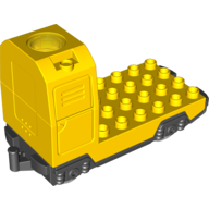 Visuel indicatif Rebrickable de Duplo Train Locomotive Base avec Compartiment Batterie, Plat Argent roues (Duplo Train Locomotive Base with Battery Compartment, Flat Silver Wheels)