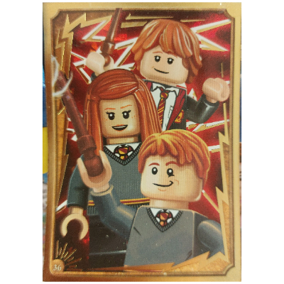 Visuel indicatif Rebrickable de Carte à collectionner, Harry Potter, carte d'or - famille Weasley (Trading Card, Harry Potter, Gold Card - Weasley Family)
