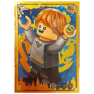 Visuel indicatif Rebrickable de Carte à collectionner, Harry Potter, Carte d'or - Ron Weasley (Trading Card, Harry Potter, Gold Card - Ron Weasley)