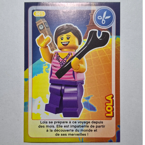 Visuel indicatif Rebrickable de Carte à collectionner pour coffret TRADINGCARD-12, motif imprimé #001 (Trading Card for Set TRADINGCARD-12, #001 Print)