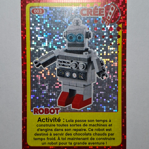 Visuel indicatif Rebrickable de Carte à collectionner pour jeu de cartes à collectionner 12, #003 imprimé (feuille) (Trading Card for Set TRADINGCARD-12, #003 Print (Foil))