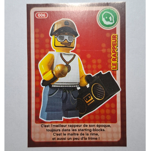 Visuel indicatif Rebrickable de Carte à collectionner pour coffret TRADINGCARD-12, #006 motif imprimé (Trading Card for Set TRADINGCARD-12, #006 Print)