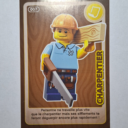 Visuel indicatif Rebrickable de Carte à collectionner pour coffret TRADINGCARD-12, #007 motif imprimé (Trading Card for Set TRADINGCARD-12, #007 Print)