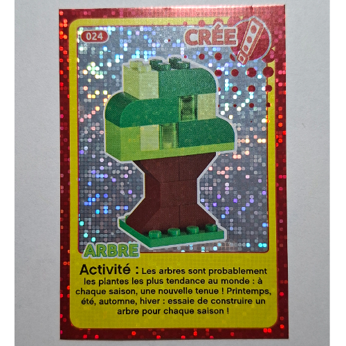 Visuel indicatif Rebrickable de Carte à collectionner pour coffret TRADINGCARD-12, motif imprimé #024 (Fil) (Trading Card for Set TRADINGCARD-12, #024 Print (Foil))