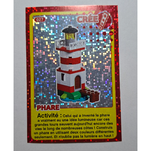 Visuel indicatif Rebrickable de Carte à collectionner pour jeu de cartes à collectionner 12, 027 ) imprimé (feuille) (Trading Card for Set TRADINGCARD-12, #027 Print (Foil))