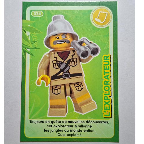 Visuel indicatif Rebrickable de Carte à collectionner pour coffret TRADINGCARD-12, motif imprimé #034 (Trading Card for Set TRADINGCARD-12, #034 Print)