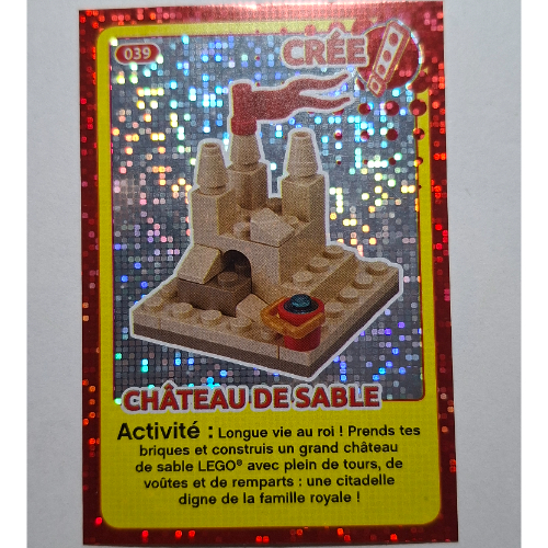Visuel indicatif Rebrickable de Carte à collectionner pour coffret TRADINGCARD-12, #039 motif imprimé (Fil) (Trading Card for Set TRADINGCARD-12, #039 Print (Foil))