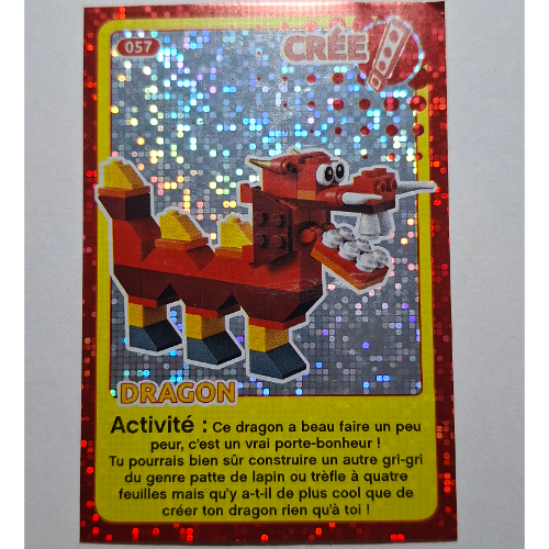 Visuel indicatif Rebrickable de Carte à collectionner pour jeu de cartes à collectionner 12, 057 ) imprimé (feuille) (Trading Card for Set TRADINGCARD-12, #057 Print (Foil))