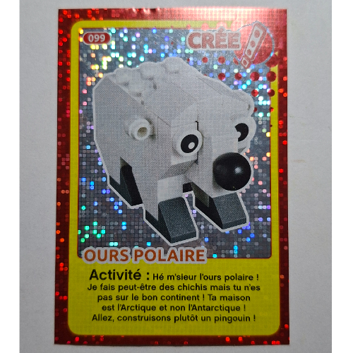 Visuel indicatif Rebrickable de Carte à collectionner pour jeu de cartes à collectionner 12, 099 ) imprimé (feuille) (Trading Card for Set TRADINGCARD-12, #099 Print (Foil))