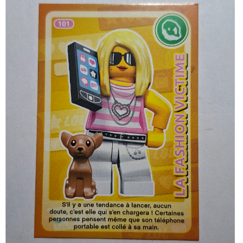 Visuel indicatif Rebrickable de Carte à collectionner pour coffret TRADINGCARD-12, motif imprimé #101 (Trading Card for Set TRADINGCARD-12, #101 Print)