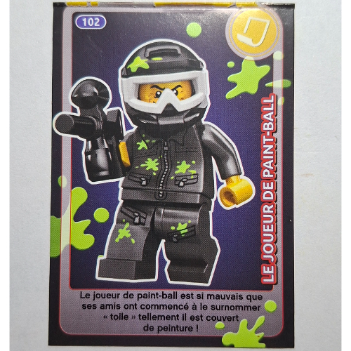Visuel indicatif Rebrickable de Carte à collectionner pour jeu de cartes à collectionner 12, motif imprimé 102 # (Trading Card for Set TRADINGCARD-12, #102 Print)