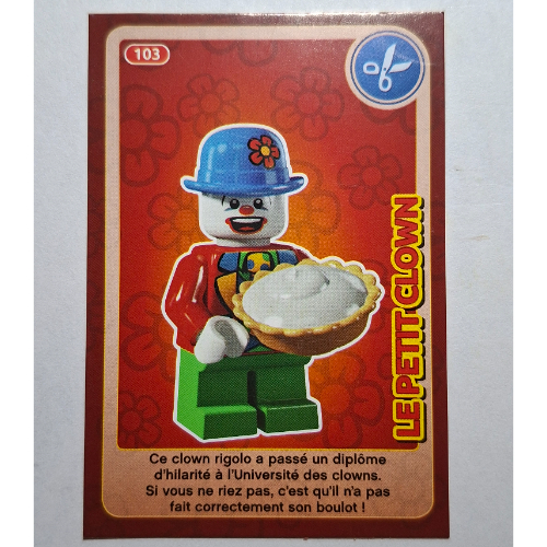 Visuel indicatif Rebrickable de Carte à collectionner pour coffret TRADINGCARD-12, motif imprimé #103 (Trading Card for Set TRADINGCARD-12, #103 Print)