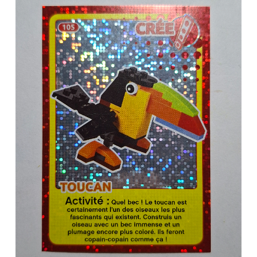 Visuel indicatif Rebrickable de Carte à collectionner pour jeu de cartes à collectionner 12, 105 ) imprimé (feuille) (Trading Card for Set TRADINGCARD-12, #105 Print (Foil))