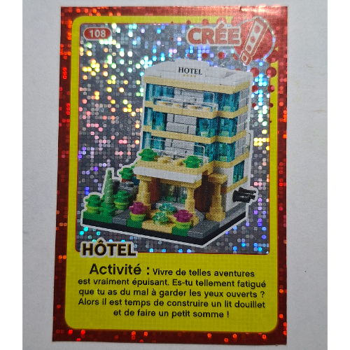 Visuel indicatif Rebrickable de Carte à collectionner pour jeu de cartes à collectionner 12, #108 imprimé (feuille) (Trading Card for Set TRADINGCARD-12, #108 Print (Foil))