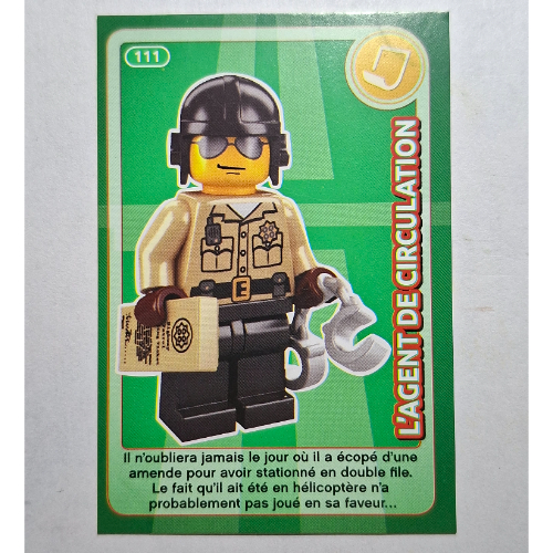 Visuel indicatif Rebrickable de Carte à collectionner pour coffret TRADINGCARD-12, motif imprimé #111 (Trading Card for Set TRADINGCARD-12, #111 Print)