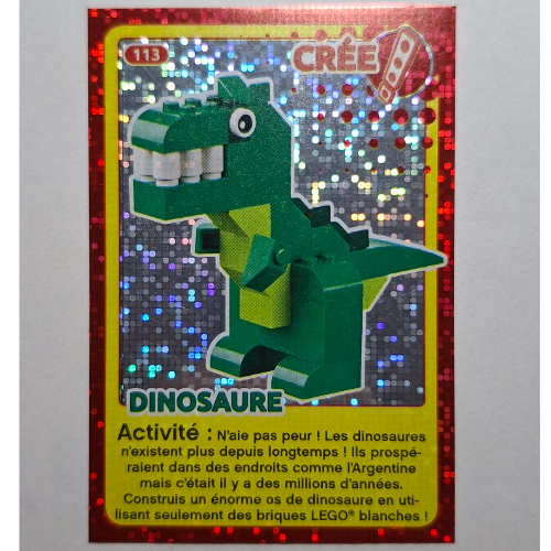 Visuel indicatif Rebrickable de Carte à collectionner pour jeu de cartes à collectionner 12, #113 imprimé (feuille) (Trading Card for Set TRADINGCARD-12, #113 Print (Foil))