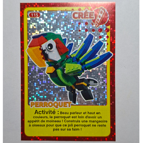 Visuel indicatif Rebrickable de Carte à collectionner pour jeu de cartes à collectionner 12, 115 ) imprimé (feuille) (Trading Card for Set TRADINGCARD-12, #115 Print (Foil))