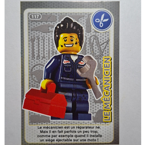 Visuel indicatif Rebrickable de Carte à collectionner pour coffret TRADINGCARD-12, motif imprimé #117 (Trading Card for Set TRADINGCARD-12, #117 Print)