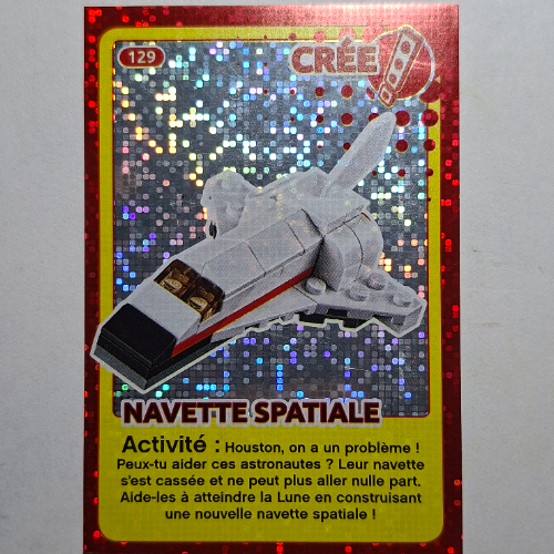 Visuel indicatif Rebrickable de Carte à collectionner pour jeu de cartes à collectionner 12, #129 imprimé (feuille) (Trading Card for Set TRADINGCARD-12, #129 Print (Foil))