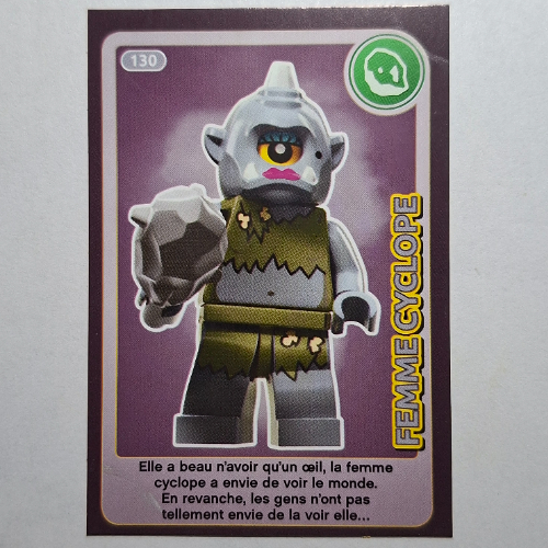Visuel indicatif Rebrickable de Carte à collectionner pour coffret TRADINGCARD-12, motif imprimé #130 (Trading Card for Set TRADINGCARD-12, #130 Print)