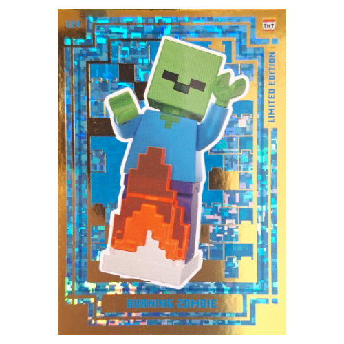 Visuel indicatif Rebrickable de Carte à collectionner, Minecraft série 2 boom-bastique, carte d'or - zombie brûlant (Trading Card, Minecraft Series 2 Boom-Bastic, Gold Card - Burning Zombie)