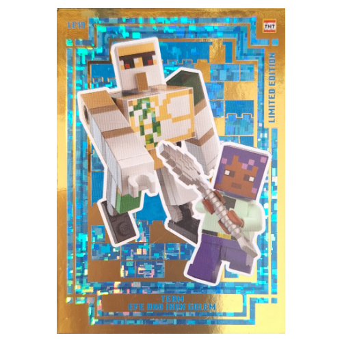 Visuel indicatif Rebrickable de Carte à collectionner, Minecraft série 2 boom-bastic, carte d'or - équipe fee et fer golem (Trading Card, Minecraft Series 2 Boom-Bastic, Gold Card - Team Efe and Iron Golem)