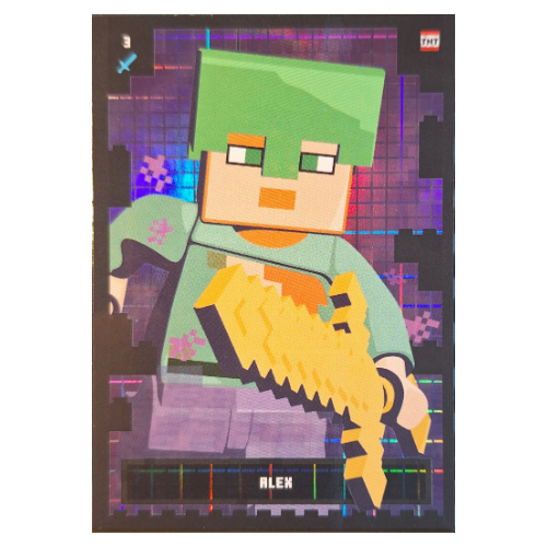 Visuel indicatif Rebrickable de Carte à collectionner, Minecraft série 2 Boom-Bastic, Carte standard - Alex (métallisé) (Trading Card, Minecraft Series 2 Boom-Bastic, Standard Card - Alex (Foil))
