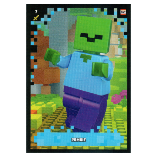 Visuel indicatif Rebrickable de Carte à collectionner, Minecraft série 2 Boom-Bastic, Carte standard - Zombie (Trading Card, Minecraft Series 2 Boom-Bastic, Standard Card - Zombie)