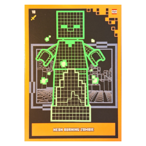 Visuel indicatif Rebrickable de Carte à collectionner, Minecraft série 2 boom-bastic, carte standard - néon brûlant zombie (Trading Card, Minecraft Series 2 Boom-Bastic, Standard Card - Neon Burning Zombie)