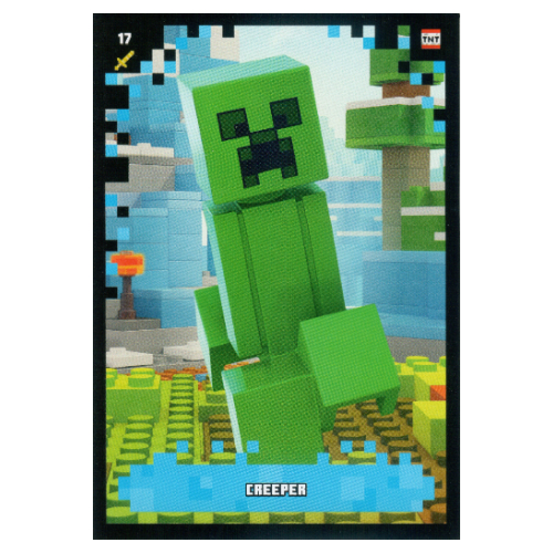 Visuel indicatif Rebrickable de Carte à collectionner, Minecraft série 2 Boom-Bastic, Carte standard - Creeper (Trading Card, Minecraft Series 2 Boom-Bastic, Standard Card - Creeper)
