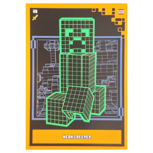 Visuel indicatif Rebrickable de Carte à collectionner, Minecraft série 2 Boom-Bastic, Carte standard - Neon Creeper (Trading Card, Minecraft Series 2 Boom-Bastic, Standard Card - Neon Creeper)